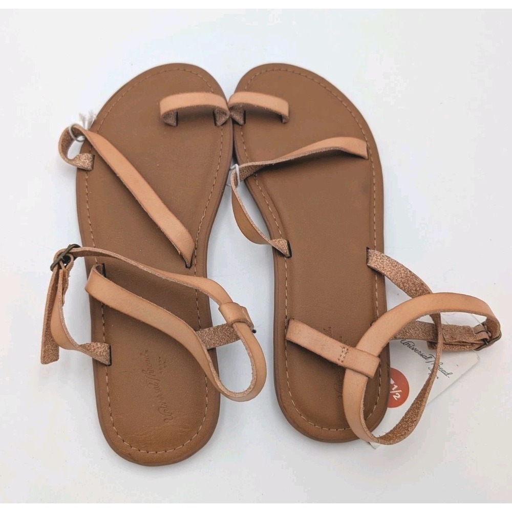Women's Universal Thread Tera Sandals – Brown Strappy Flats size 7.5